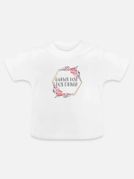 Best Bus Driver – Busfahrerin Geschenk - Baby Bio-T-Shirt mit Rundhals - Weiß