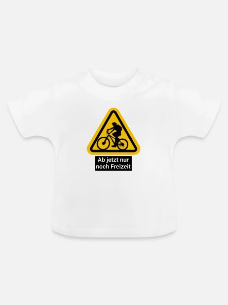 Ab jetzt nur noch Freizeit - Baby Bio-T-Shirt mit Rundhals - Weiß