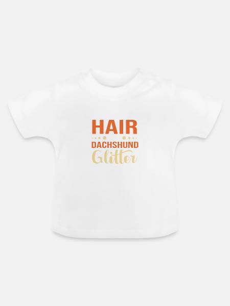 Rauhaardackel Dachshund - Baby Bio-T-Shirt mit Rundhals - Weiß