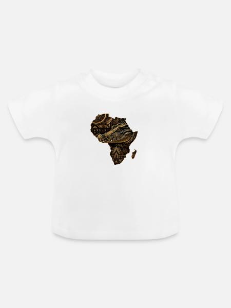 Afrika Krokodil Tribal Muster - Baby Bio-T-Shirt mit Rundhals - Weiß