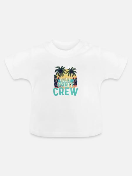 Bali Party Crew - Baby Bio-T-Shirt mit Rundhals - Weiß