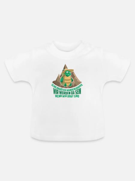 Schildkörten Wandergruppe Wander Bergsteiger - Baby Bio-T-Shirt mit Rundhals - Weiß
