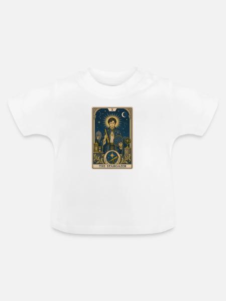 Sternengucker | Astronomie Tarot - Baby Bio-T-Shirt mit Rundhals - Weiß