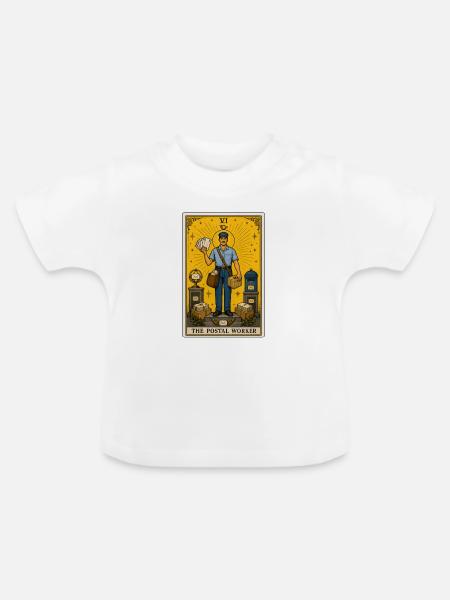 Postzusteller | Briefe Beruf Tarot - Baby Bio-T-Shirt mit Rundhals - Weiß