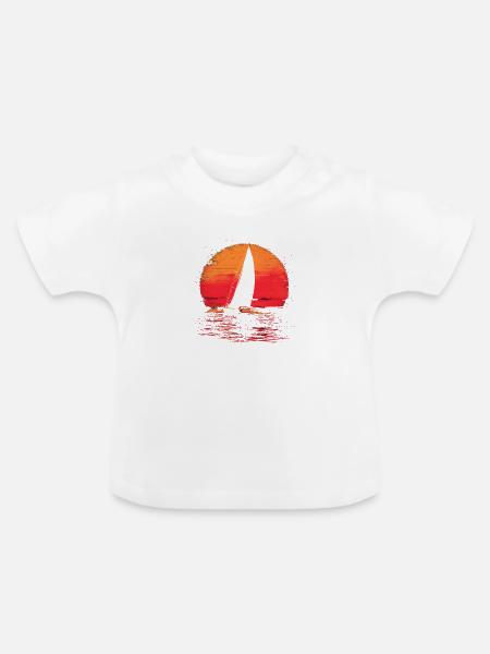Segeln Steamwave - Baby Bio-T-Shirt mit Rundhals - Weiß