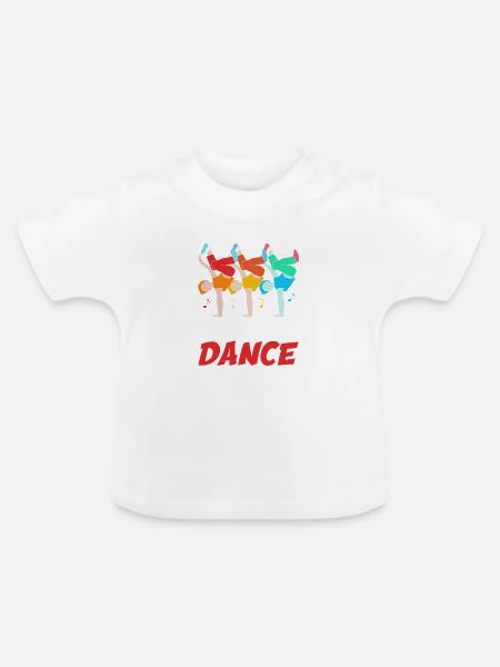 Breakdance - Baby Bio-T-Shirt mit Rundhals - Weiß