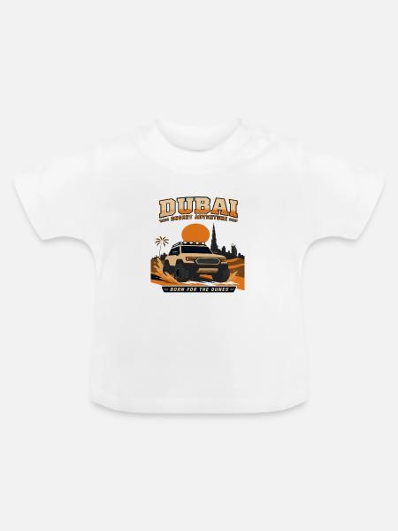 Dubai Desert Abenteuer - Baby Bio-T-Shirt mit Rundhals - Weiß