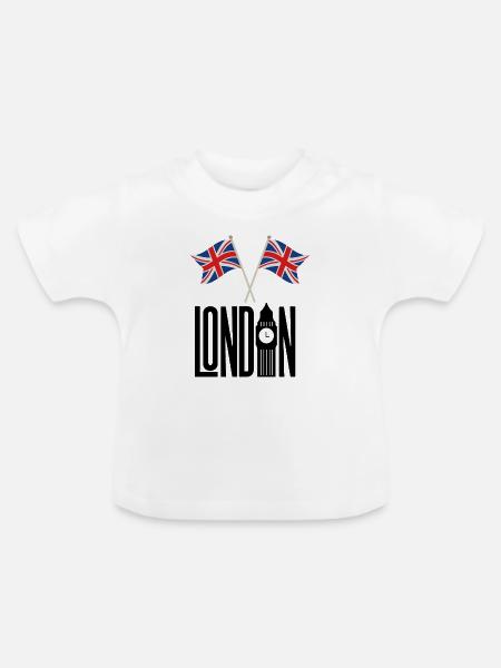 London - Baby Bio-T-Shirt mit Rundhals - Weiß