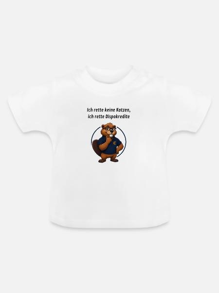 Benno Biber Banker - Dispokredite - Baby Bio-T-Shirt mit Rundhals - Weiß