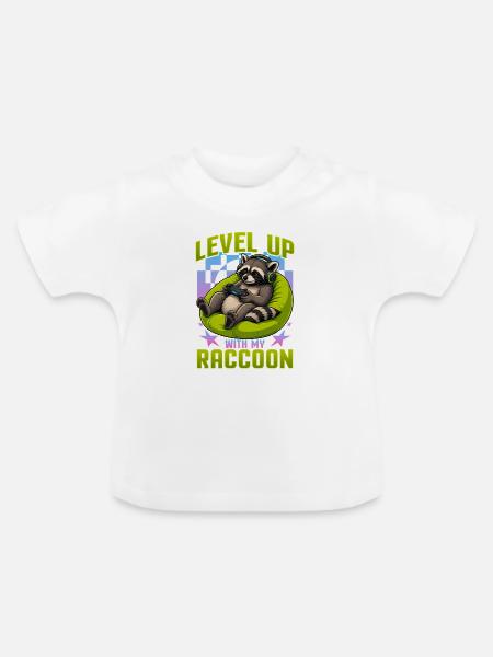 Gamer Gaming Cat Video Game - Baby Bio-T-Shirt mit Rundhals - Weiß