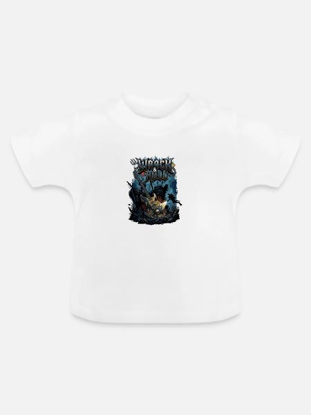Ozeanische Rhythmen - Baby Bio-T-Shirt mit Rundhals - Weiß