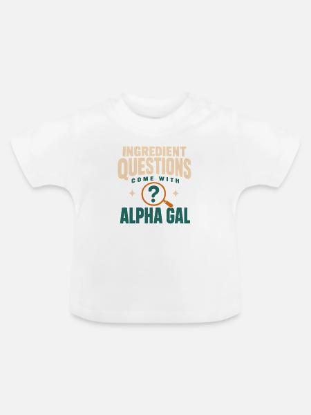 Alpha-gal-syndrom Alpha-gal-allergie Rotes Fleisch - Baby Bio-T-Shirt mit Rundhals - Weiß