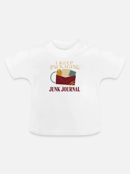 Junk Journal Junk Journaling Ephemera Liebhaber - Baby Bio-T-Shirt mit Rundhals - Weiß