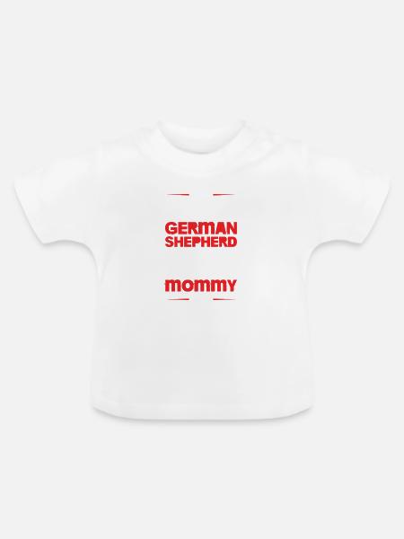 GERMAN_SHEPHERD - Baby Bio-T-Shirt mit Rundhals - Weiß