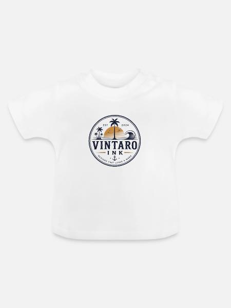Vintaro Ink  - Baby Bio-T-Shirt mit Rundhals - Weiß