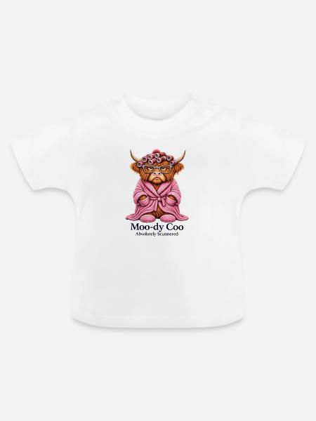 Muh-dy_Coo_Absolutely_Scunnered - Baby Bio-T-Shirt mit Rundhals - Weiß