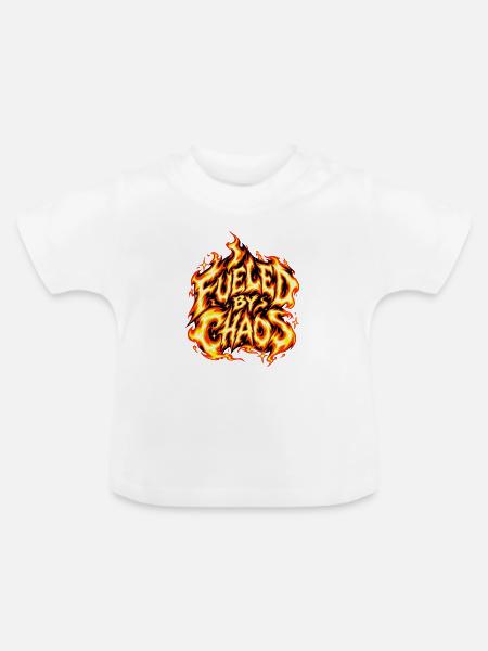 Suffering Chaos Flammen-Design - Baby Bio-T-Shirt mit Rundhals - Weiß