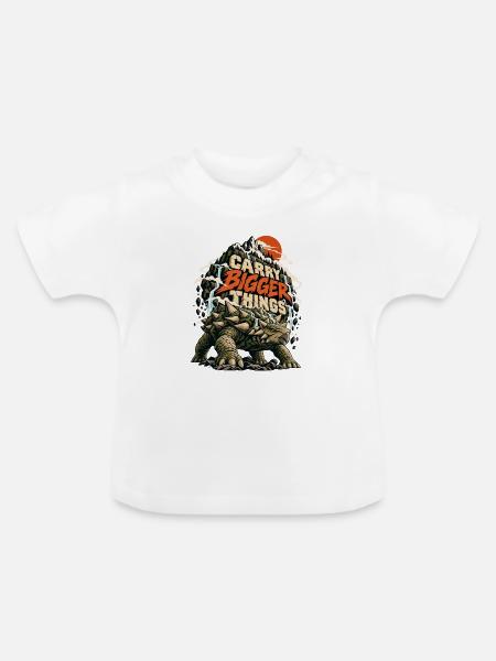Carry Bigger Things - Baby Bio-T-Shirt mit Rundhals - Weiß