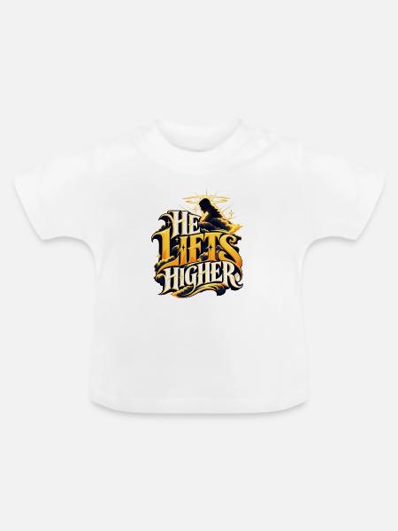 Himmlische Aufwärtskraft - Baby Bio-T-Shirt mit Rundhals - Weiß