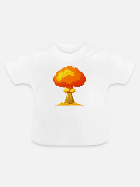 Nukleare Explosion Atomic - Baby Bio-T-Shirt mit Rundhals - Weiß