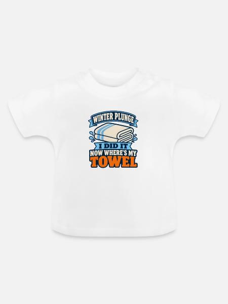 Winter Sprung Kaltwasser-challenge Schwimmfinisher - Baby Bio-T-Shirt mit Rundhals - Weiß