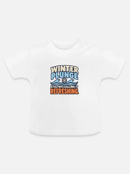 Winter Sprung Kaltwasser-challenge Schwimmfinisher - Baby Bio-T-Shirt mit Rundhals - Weiß