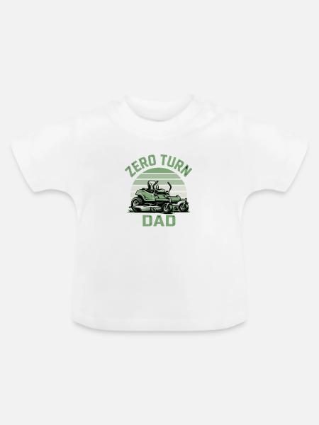 Lustiger Rasenmäher Papa Für Aufsitzmäher Fans - Baby Bio-T-Shirt mit Rundhals - Weiß