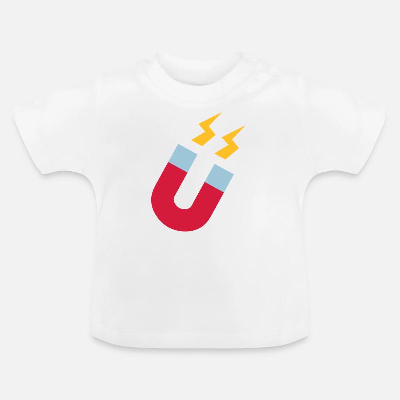 Magnet - Baby Bio-T-Shirt mit Rundhals - Weiß