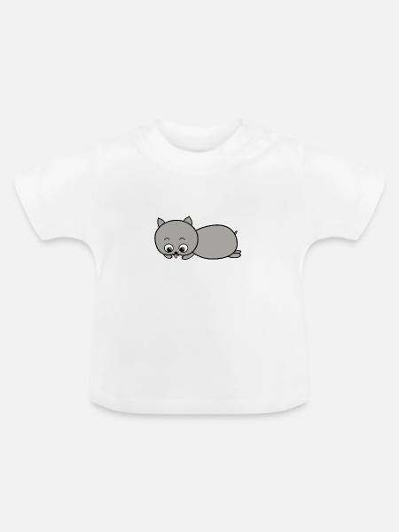 Hund - Baby Bio-T-Shirt mit Rundhals - Weiß