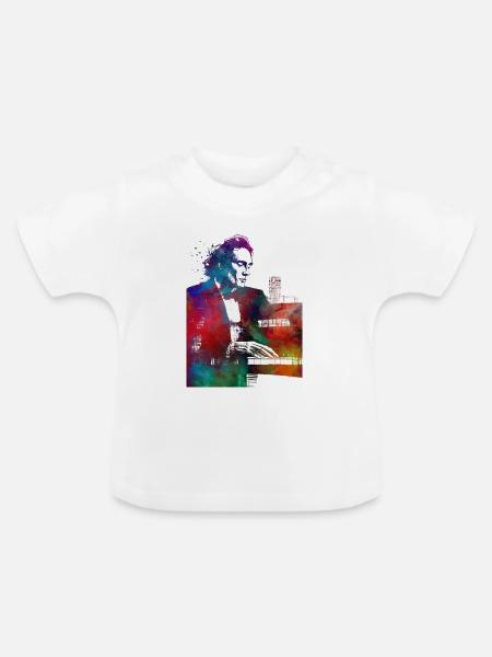 Pianist Musik Kunst - Baby Bio-T-Shirt mit Rundhals - Weiß