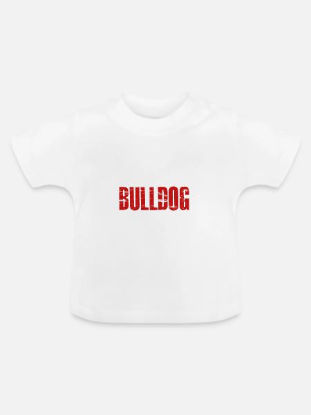 Bulldog - Baby Bio-T-Shirt mit Rundhals - Weiß