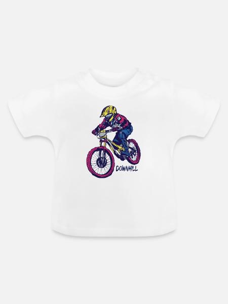 Downhill - Baby Bio-T-Shirt mit Rundhals - Weiß