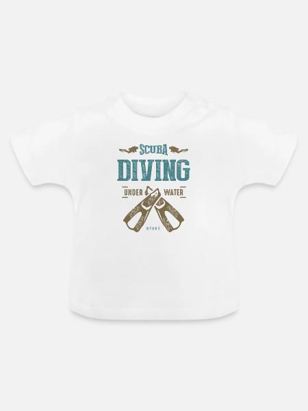 Gerätetauchen - Baby Bio-T-Shirt mit Rundhals - Weiß