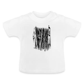 Arbres de la jungle dans la forêt tropicale - T-shirt bio col rond Bébé - blanc - Devant