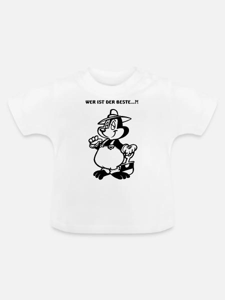 Wer ist der beste...?! - Baby Bio-T-Shirt mit Rundhals - Weiß