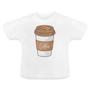 Coffee Becher für Kaffeliebhaber - Baby Bio-T-Shirt mit Rundhals - Weiß - Vorne