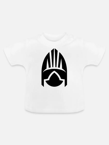 Wikingerhelm Krieger - Baby Bio-T-Shirt mit Rundhals - Weiß