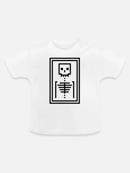 Knochen - Baby Bio-T-Shirt mit Rundhals - Weiß