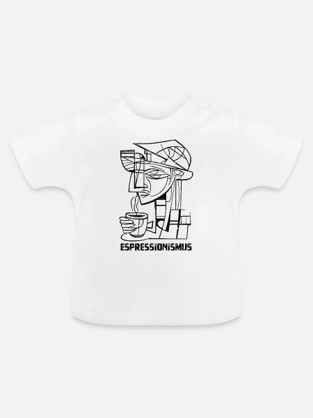Espressionismus - Espresso - Kaffee trinken - Baby Bio-T-Shirt mit Rundhals - Weiß