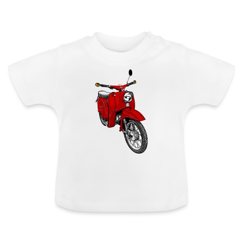 Simson Schwalbe rot - Baby Bio-T-Shirt mit Rundhals