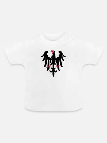 eagle heraldry - Baby Bio-T-Shirt mit Rundhals - Weiß