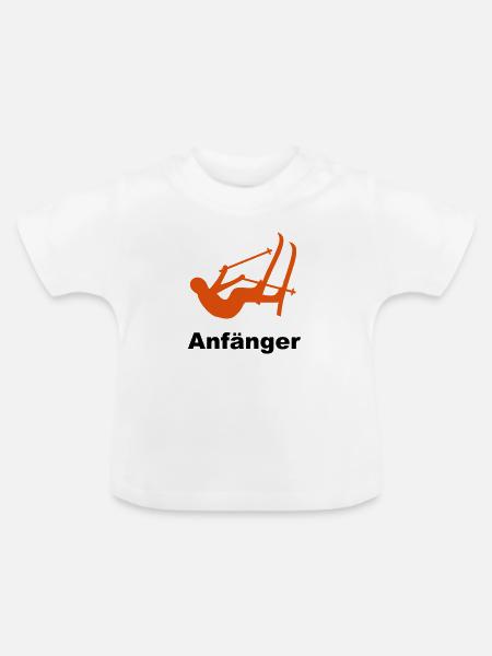 Ski - Baby Bio-T-Shirt mit Rundhals - Weiß