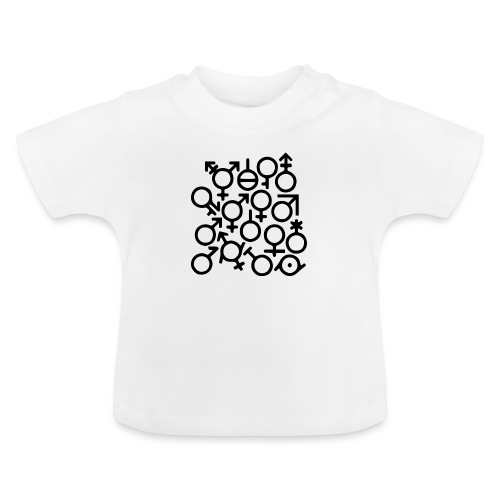Multi Gender B/W - Baby biologisch T-shirt met ronde hals