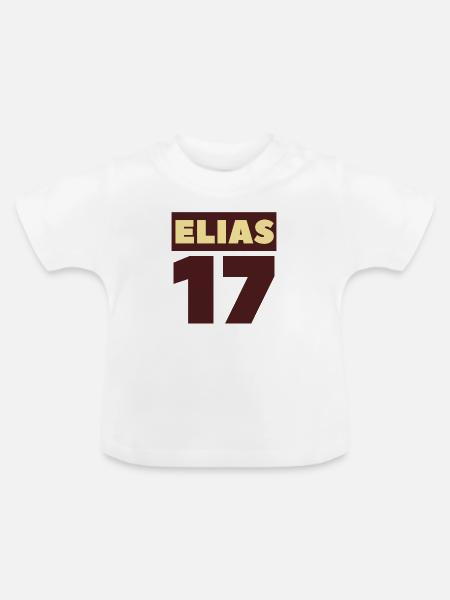 Elias - Baby Bio-T-Shirt mit Rundhals - Weiß