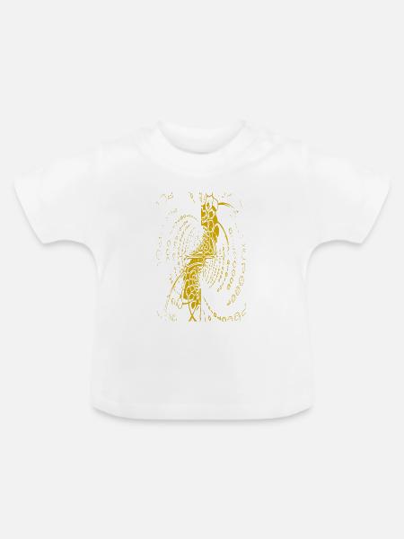 Datenspirale Tanzfigur - Baby Bio-T-Shirt mit Rundhals - Weiß