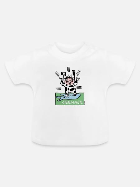 Seehase - Baby Bio-T-Shirt mit Rundhals - Weiß