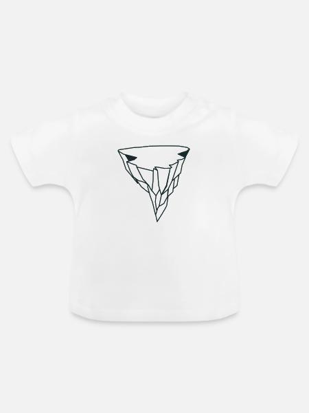 Shard schwimmende Klippe - Baby Bio-T-Shirt mit Rundhals - Weiß