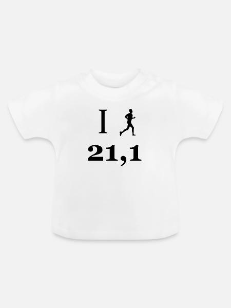 Fußball Soccer - Baby Bio-T-Shirt mit Rundhals - Weiß