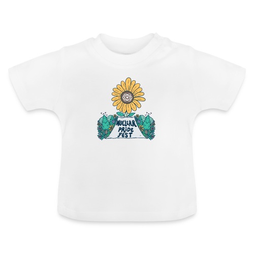 hand drawn nuclear pride fest - Økologisk baby-T-skjorte med rund hals