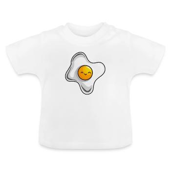 egg design - Baby Organic T-Shirt with Round Neck - white - Front